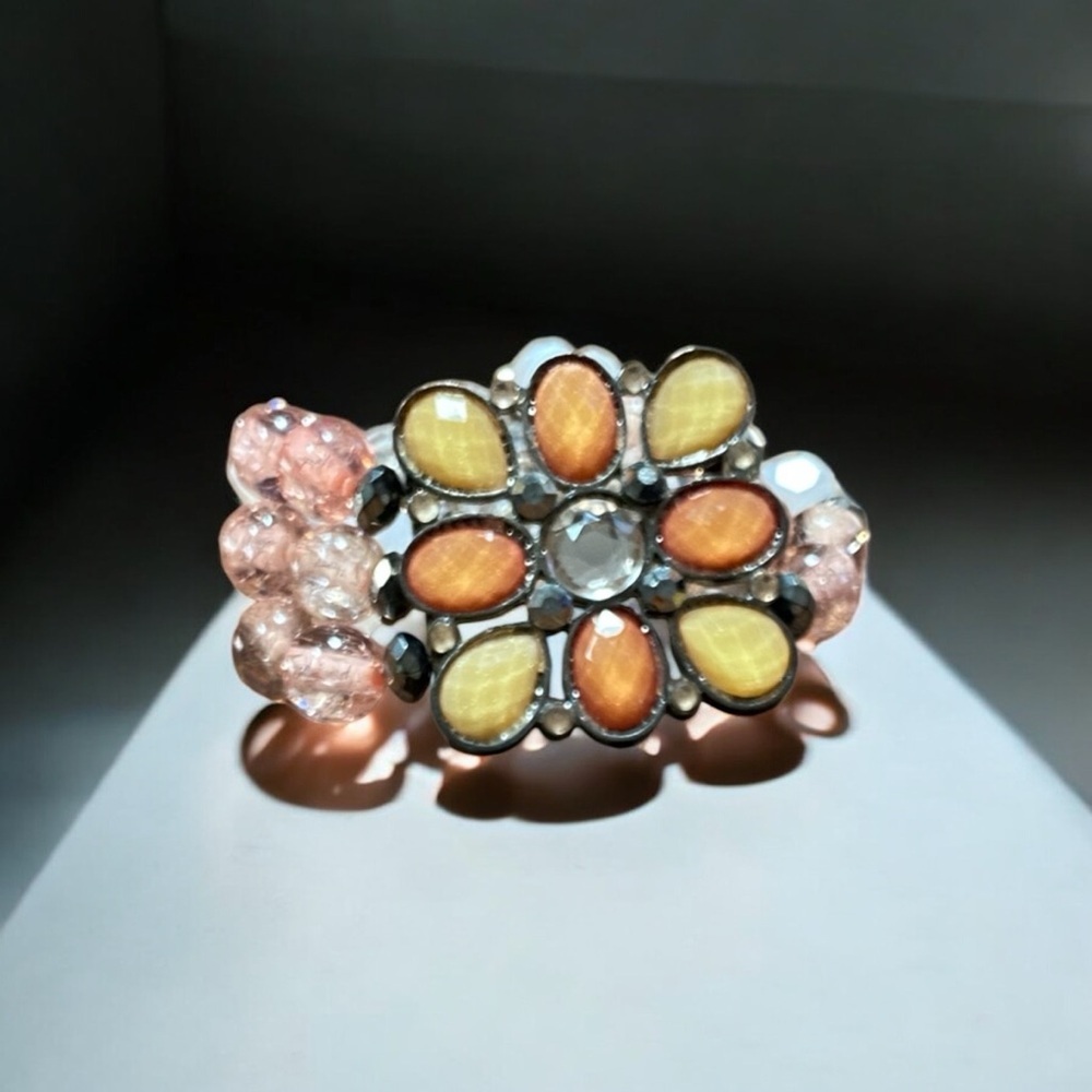 Vintage Multi-Color Beaded Stretch Bracelet